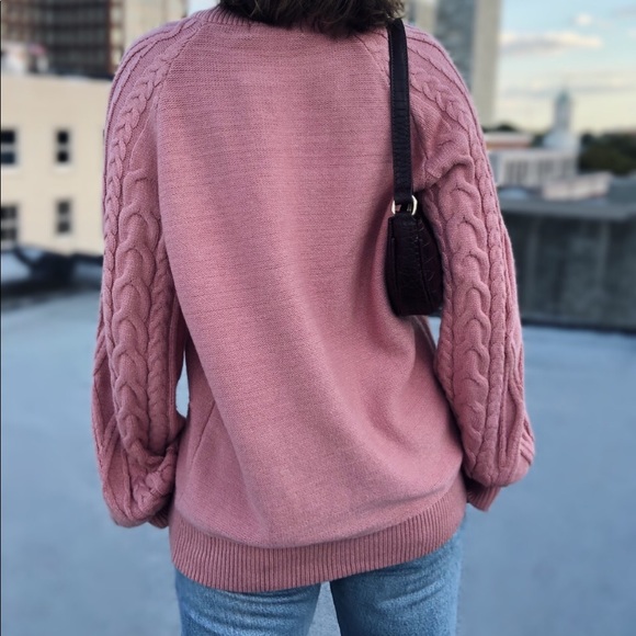 Last 1 ✨Freja Cable Knit Puff Sleeve Sweater - Picture 5 of 8